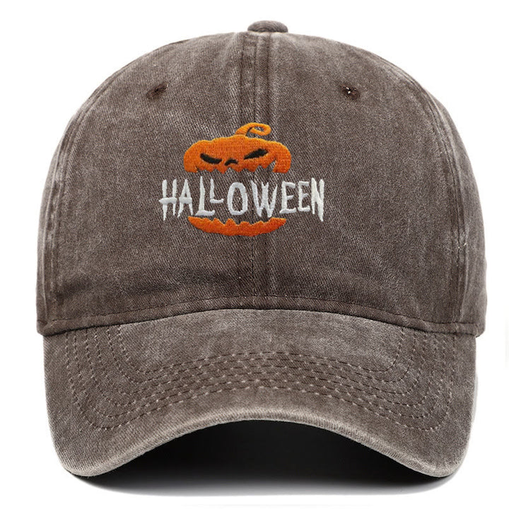 Halloween Horror Kürbis Bestickte Baseballmütze - Kaffee - M（22"-22 7/8"） - image 8