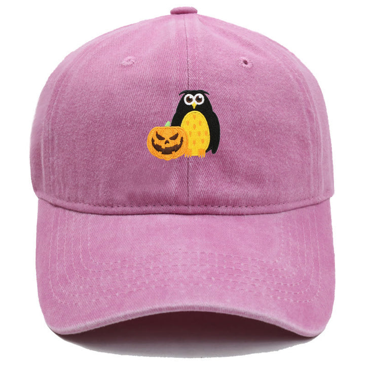 Halloween Kürbis Eule Bestickte Baseballmütze - Rosa - M（22"-22 7/8"） - image 6