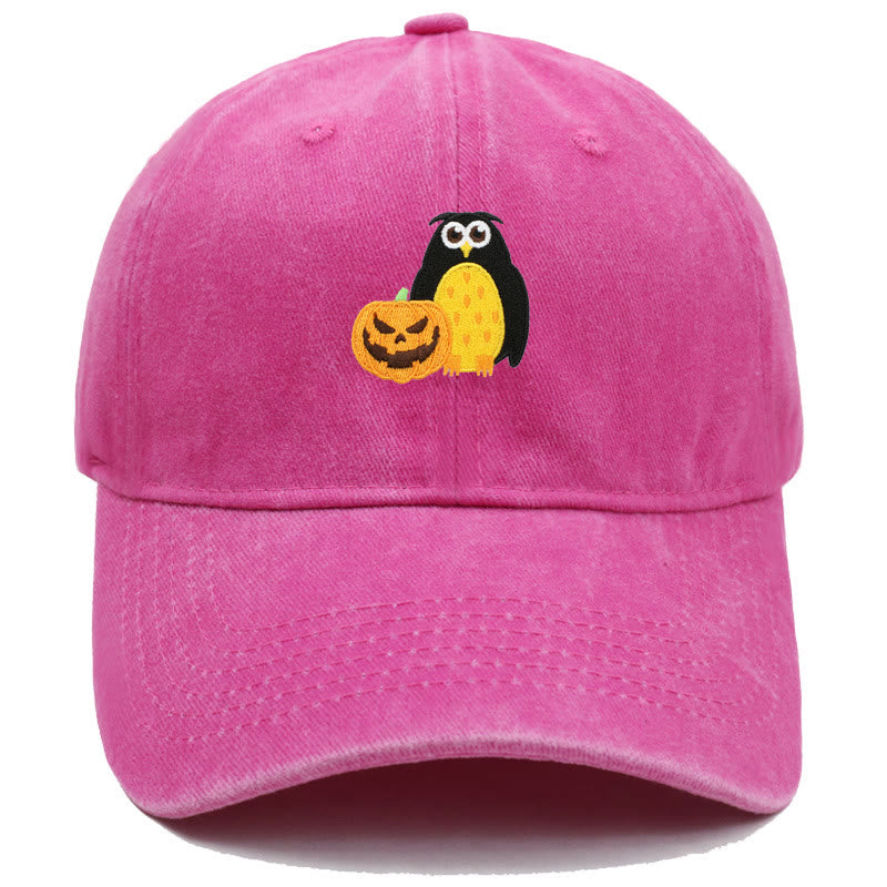 Halloween Kürbis Eule Bestickte Baseballmütze - Rose - M（22"-22 7/8"） - image 7