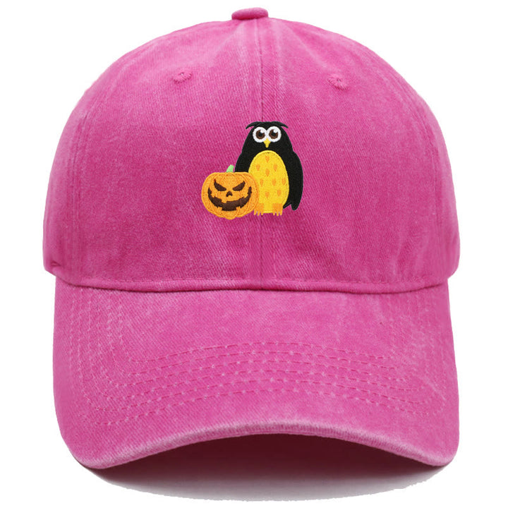 Halloween Kürbis Eule Bestickte Baseballmütze - Rose - M（22"-22 7/8"） - image 7