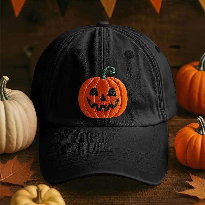 Halloween 3D-gedruckte Baseballkappe mit Kürbisgesicht - Schwarz - Einstellbar (22"-23 5/8") - image 2
