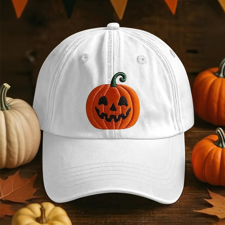 Halloween 3D-gedruckte Baseballkappe mit Kürbisgesicht - Weiß - Einstellbar (22"-23 5/8") - image 5