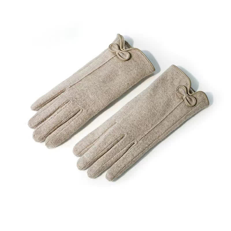 Süße kleine Handschuhe mit Schleife und Herz-Design für Damen - image 2