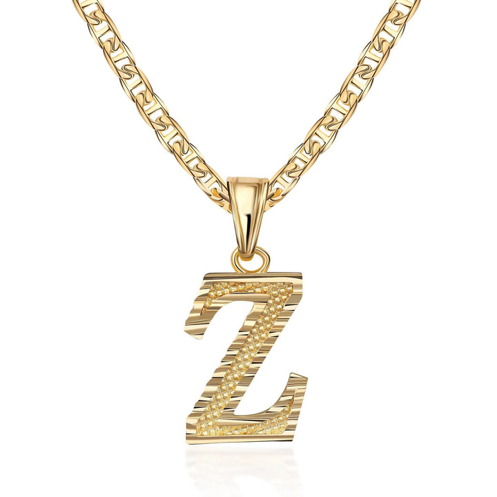 Schlichte & edle Halskette mit goldenem Buchstabenanhänger - Z - image 26
