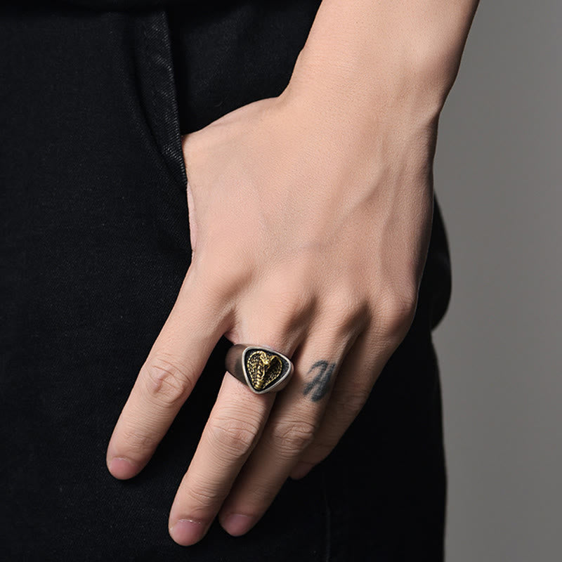 Wilder Schlangenkopfring im Retro-Western-Stil - image 1