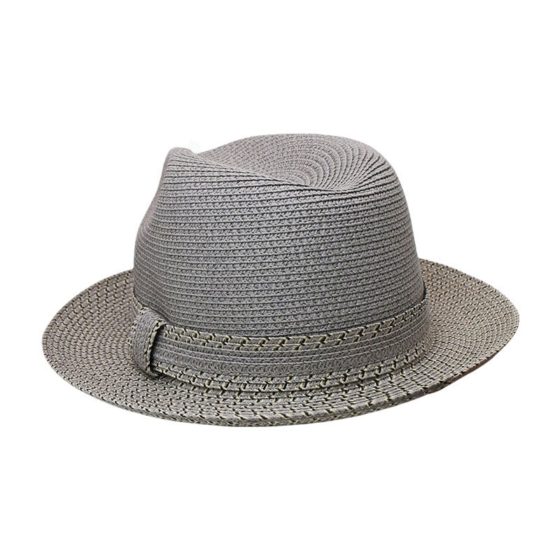 Gewebter Cowboyhut im Color-Blocking-Design für Herren - Grau - Einstellbar (21 5/8"-22 7/8") - image 8