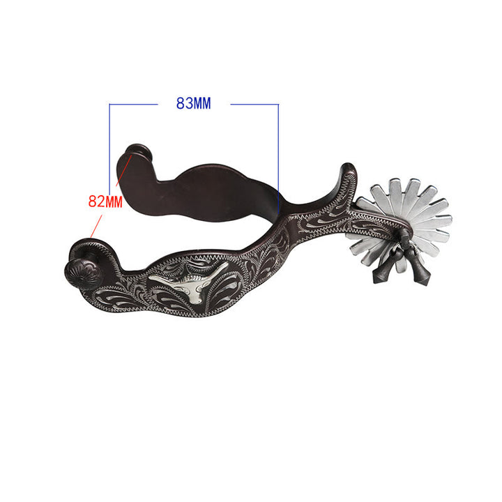 Halloween Silber Exquisite handgemachte geschnitzte Cowboy-Sporen - image 3