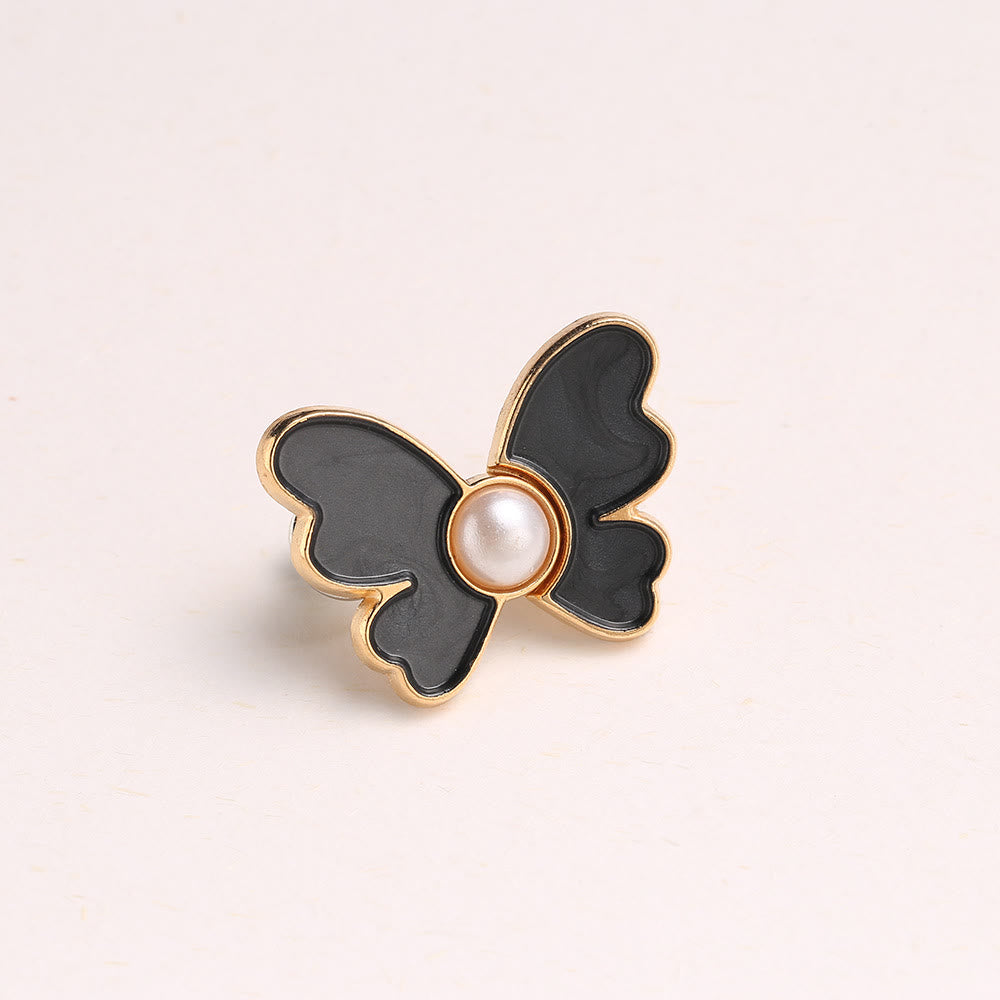 Nagelfreier Hosengürtelclip mit Perlen und Schmetterlingen für Damen - Perlenschmetterling - Schwarz - image 6
