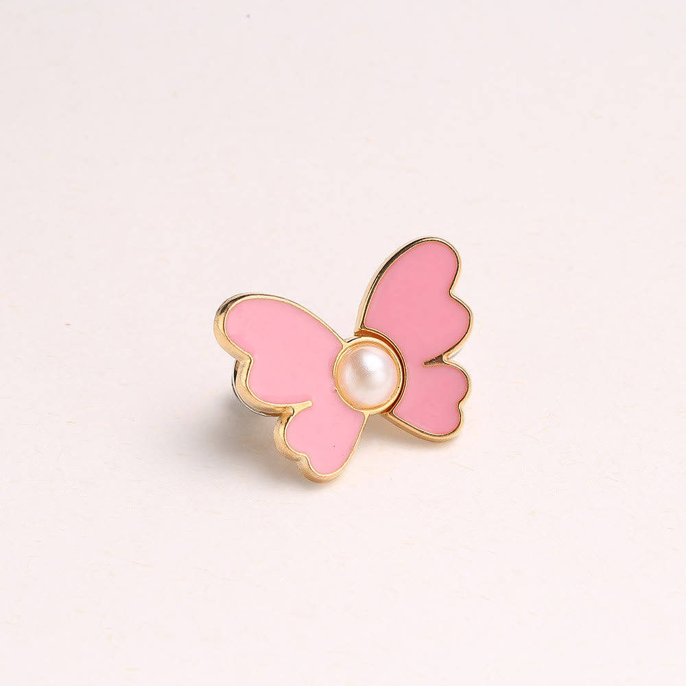 Nagelfreier Hosengürtelclip mit Perlen und Schmetterlingen für Damen - Perlenschmetterling - Rosa - image 7