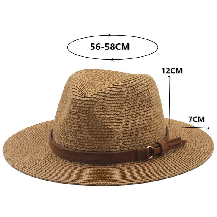 Outdoor-Sonnenschutz-Strick-Cowboyhut für Herren mit braunem Gürtel - image 1