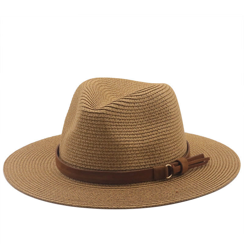 Outdoor-Sonnenschutz-Strick-Cowboyhut für Herren mit braunem Gürtel - Khaki - M (22 "-22 7/8") - image 0