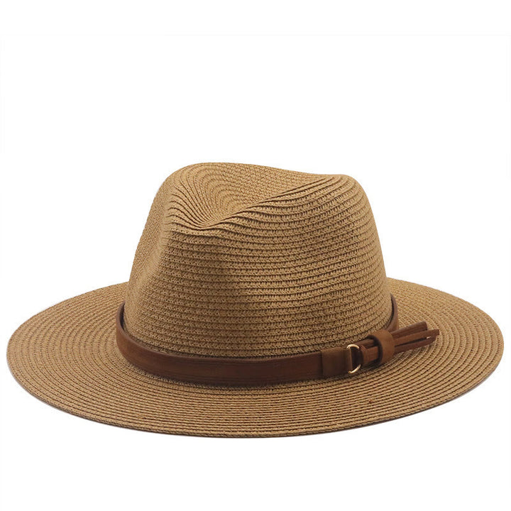 Outdoor-Sonnenschutz-Strick-Cowboyhut für Herren mit braunem Gürtel - Khaki - M (22 "-22 7/8") - image 0