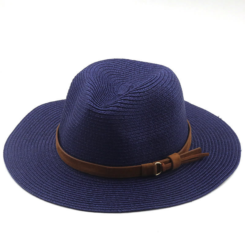 Outdoor-Sonnenschutz-Strick-Cowboyhut für Herren mit braunem Gürtel - Marineblau - M (22 "-22 7/8") - image 4