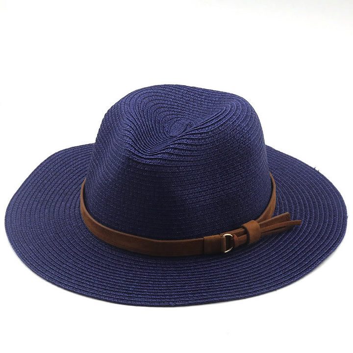 Outdoor-Sonnenschutz-Strick-Cowboyhut für Herren mit braunem Gürtel - Marineblau - M (22 "-22 7/8") - image 4