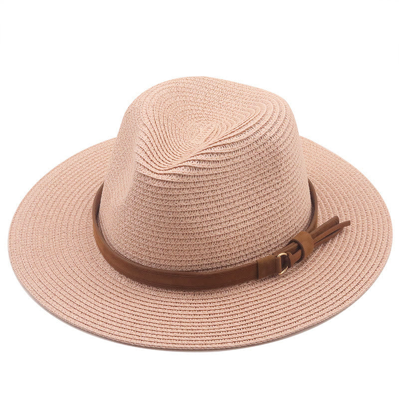 Outdoor-Sonnenschutz-Strick-Cowboyhut für Herren mit braunem Gürtel - Rosa - M (22 "-22 7/8") - image 2