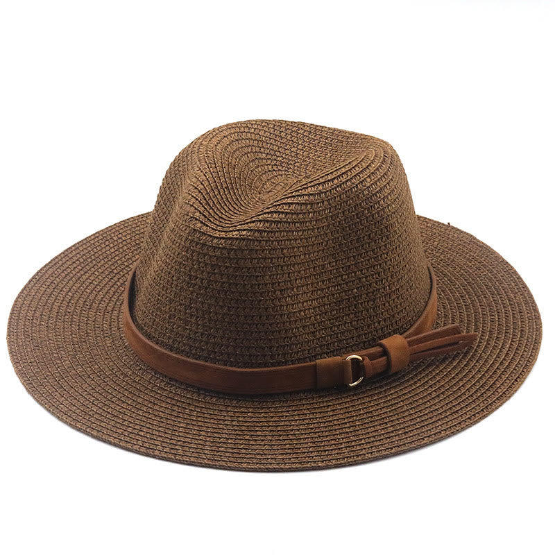Outdoor-Sonnenschutz-Strick-Cowboyhut für Herren mit braunem Gürtel - Kaffee - M (22 "-22 7/8") - image 7