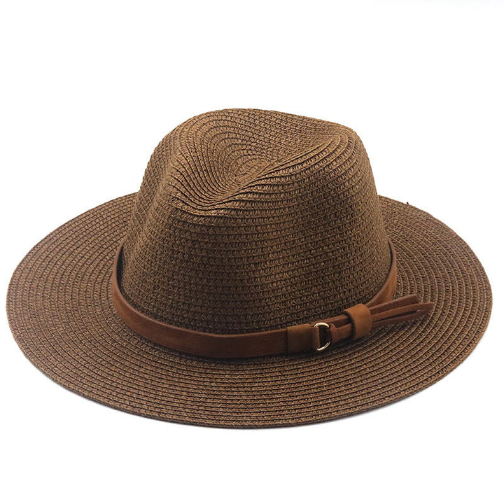 Outdoor-Sonnenschutz-Strick-Cowboyhut für Herren mit braunem Gürtel - Kaffee - M (22 "-22 7/8") - image 7