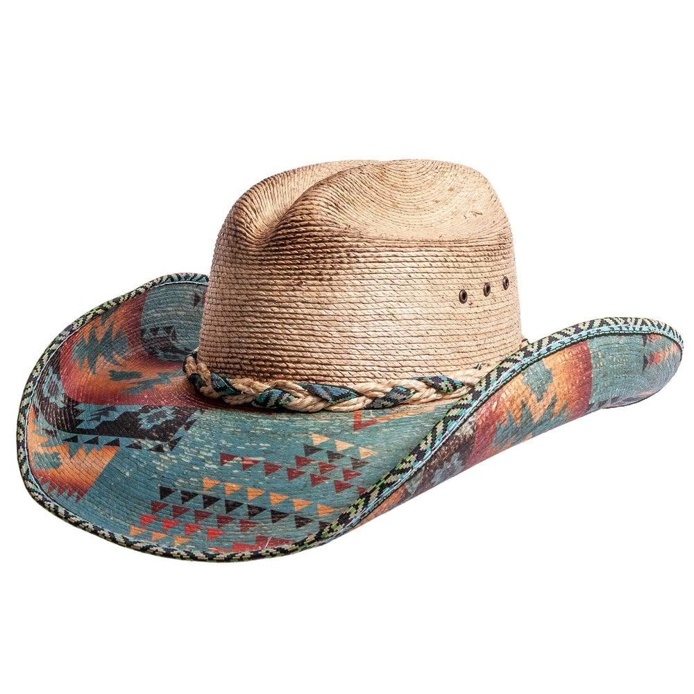 Modischer gewebter Sonnenschutz-Cowboyhut für Herren - Braun - L (22 7/8"-23 5/8") - image 0