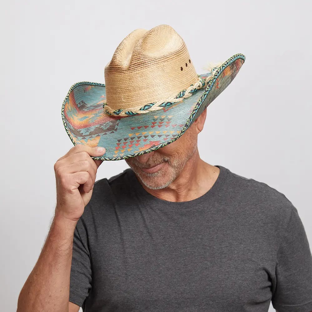Modischer gewebter Sonnenschutz-Cowboyhut für Herren - image 1