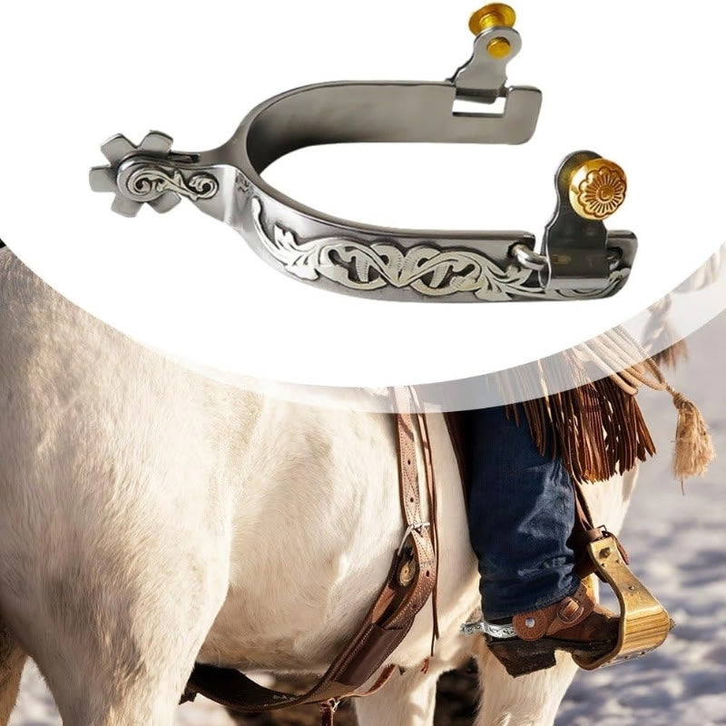 Halloween Silber handgeschnitzt mit Ausrüstung Cowboy Sporen - image 1