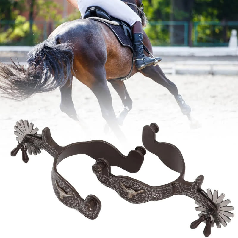 Halloween Silber Exquisite handgemachte geschnitzte Cowboy-Sporen - image 1