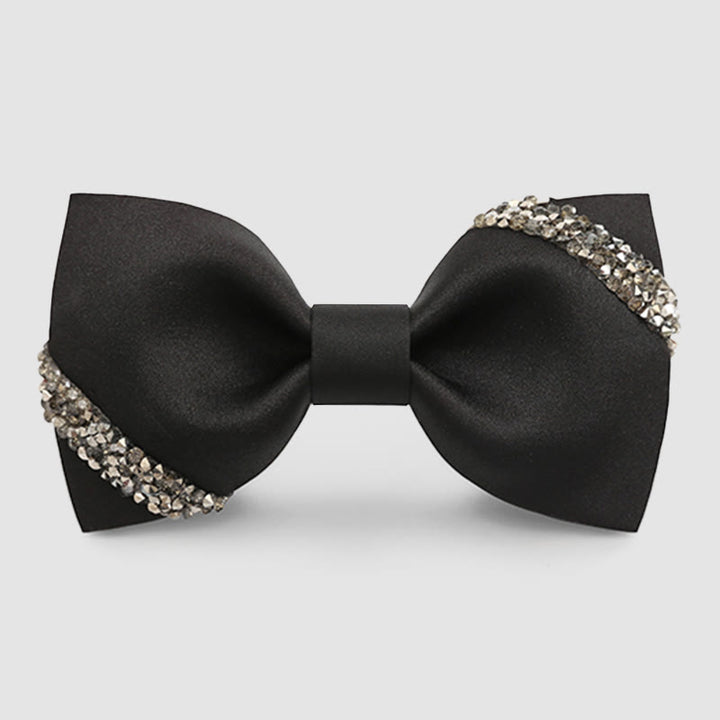 Klassische Herren-Fliege mit Strasssteinen für Hochzeiten - Schwarz - image 3