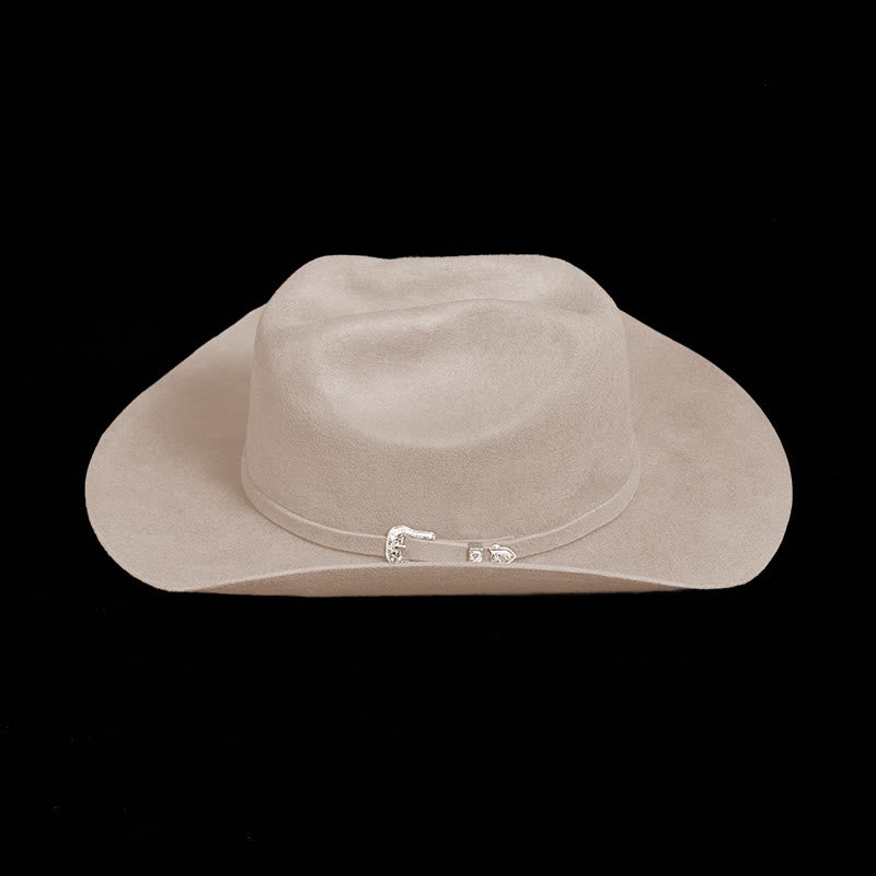 Anpassbarer Text Einfarbiger Cowboyhut mit Gürtel - image 6