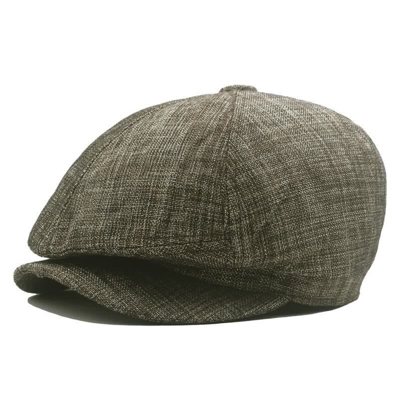 Zeitungsjunge-Jugendmaler-Mütze, einfarbig, achteckige Baskenmütze - Kaffee - L (23 1/4"-23 5/8") - image 0