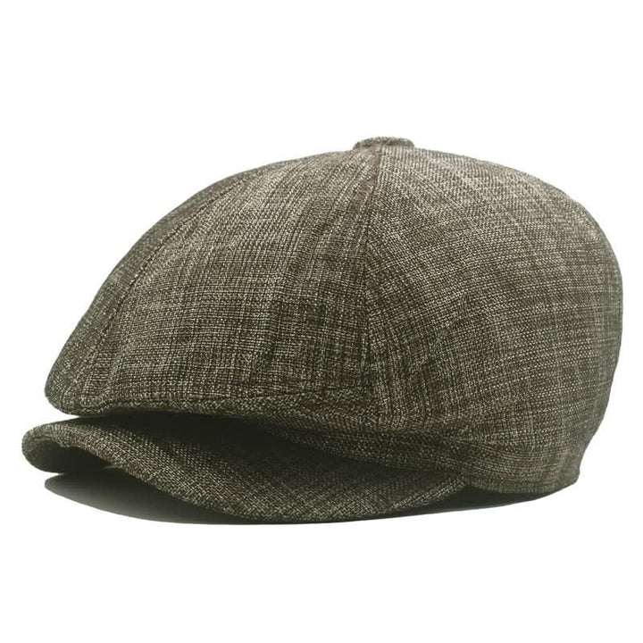 Zeitungsjunge-Jugendmaler-Mütze, einfarbig, achteckige Baskenmütze - Kaffee - L (23 1/4"-23 5/8") - image 0