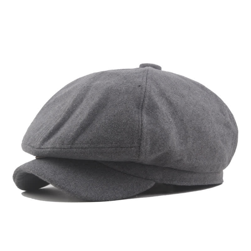 Zeitloser Vintage-Klassiker, achteckige Baskenmütze für Taxifahrer - Grau - L (23 1/4"-23 5/8") - image 2
