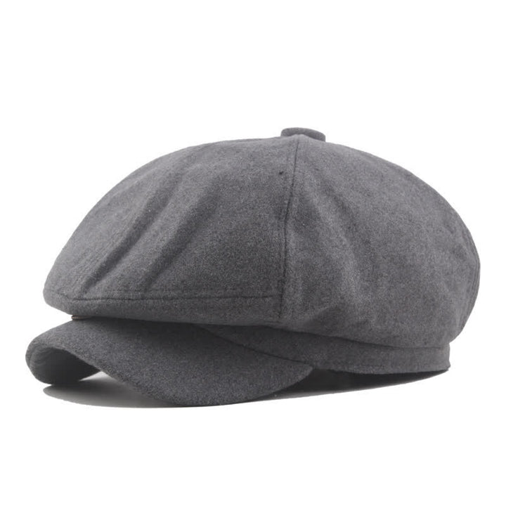 Zeitloser Vintage-Klassiker, achteckige Baskenmütze für Taxifahrer - Grau - L (23 1/4"-23 5/8") - image 2