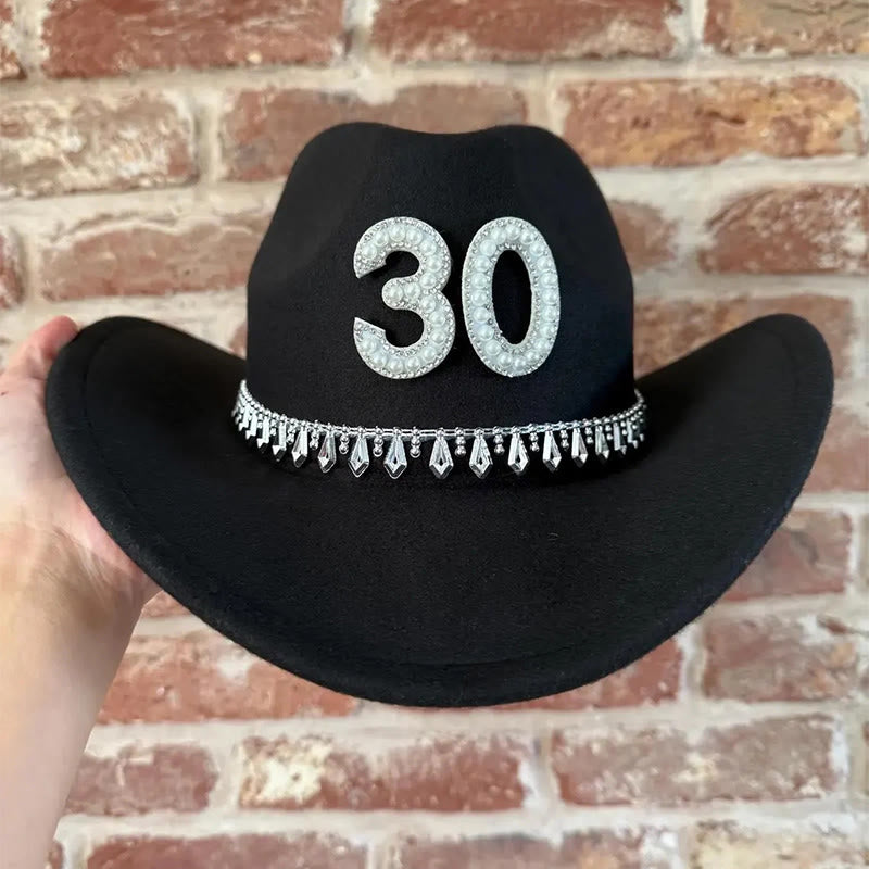 Mode Quaste Perle DIY Digital Brief Aufkleber Cowboy Hut - image 3