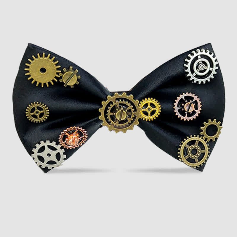 Fliege mit Steampunk-Zahnradverzierung im Industrial-Ästhetik-Stil - image 1