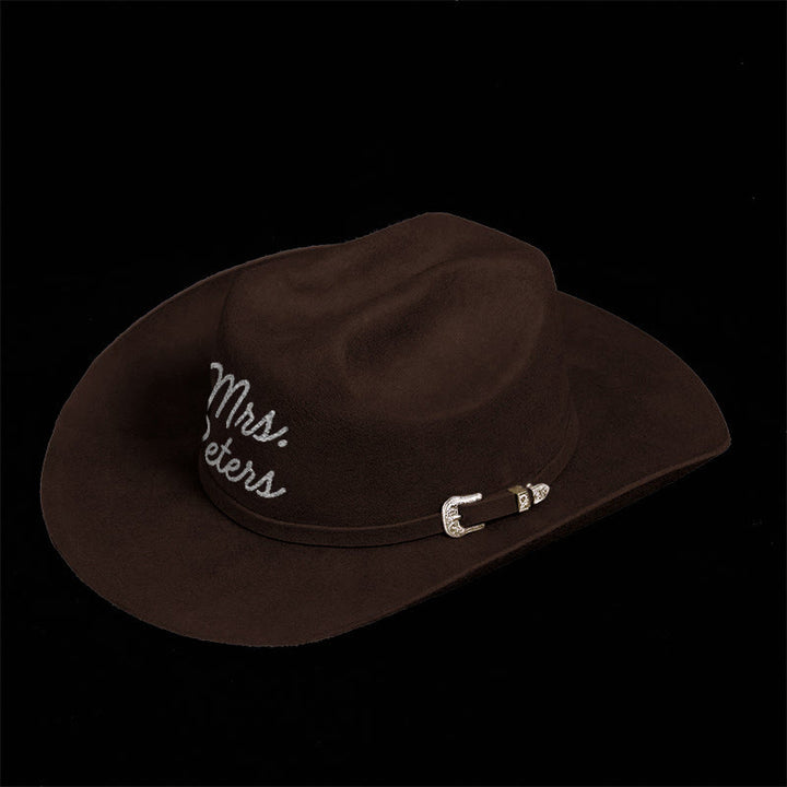 Anpassbare personalisierte einfarbige Cowboymütze - image 1