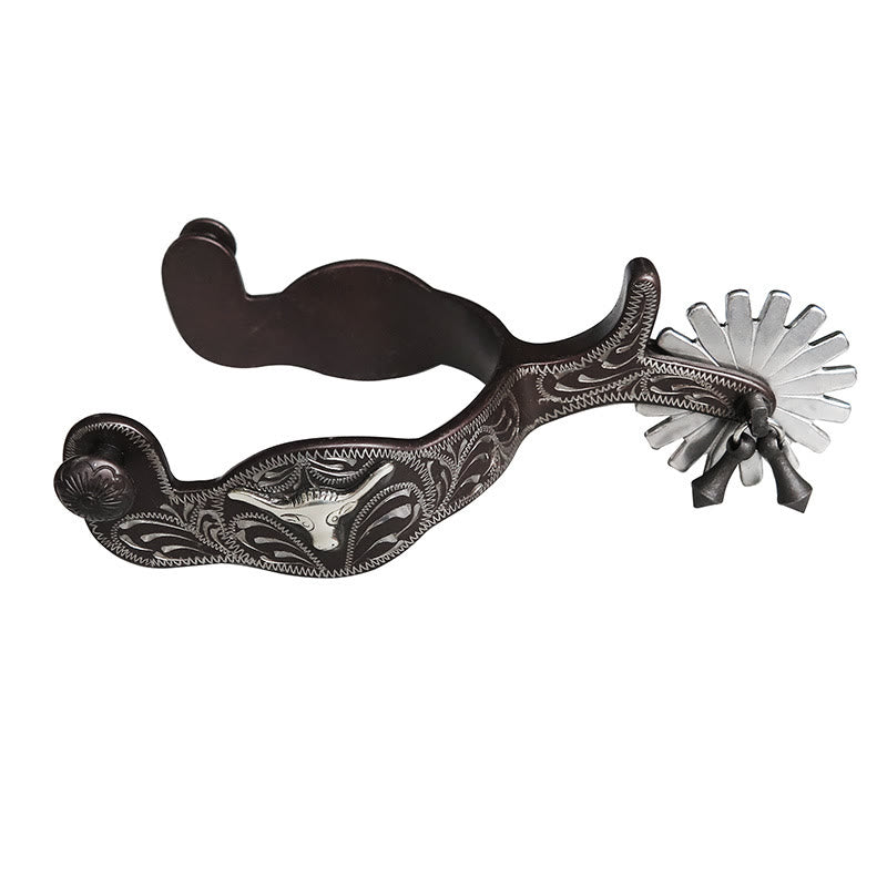Halloween Silber Exquisite handgemachte geschnitzte Cowboy-Sporen - image 0