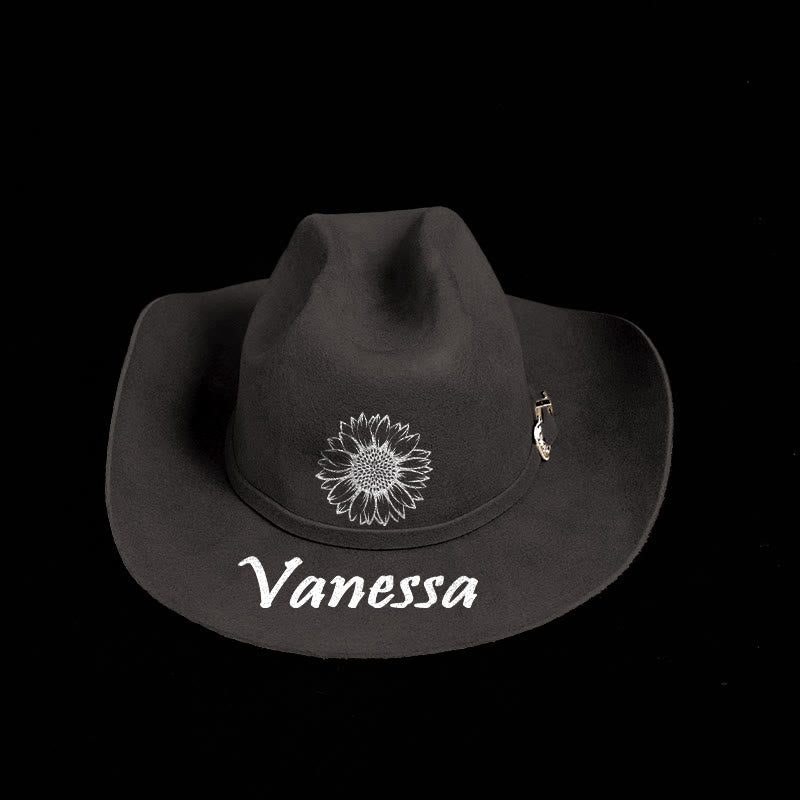 Passen Sie Ihr Muster und Ihren Text an. Einfarbiger Cowboyhut - image 0