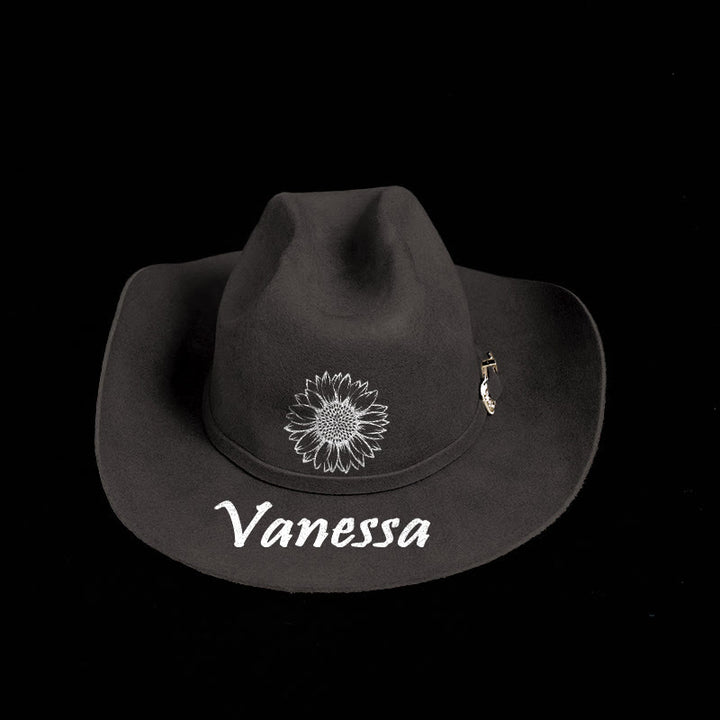 Passen Sie Ihr Muster und Ihren Text an. Einfarbiger Cowboyhut - image 0