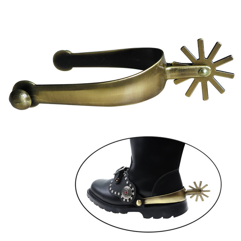 Messingfarbene Cowboy-Sporen mit Schnallen und Ausrüstung - image 1