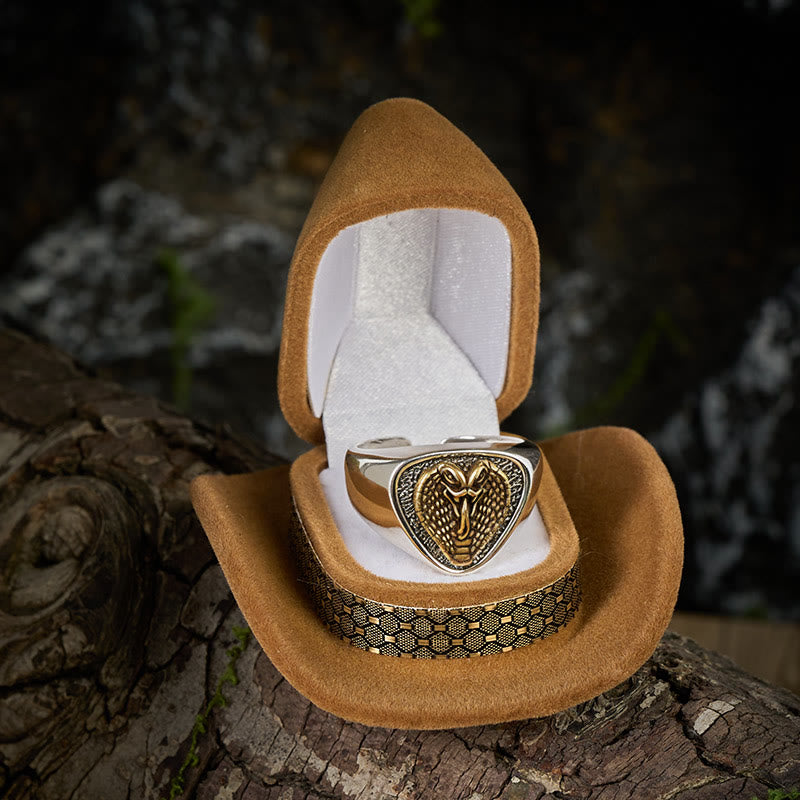 Wilder Schlangenkopfring im Retro-Western-Stil - image 2
