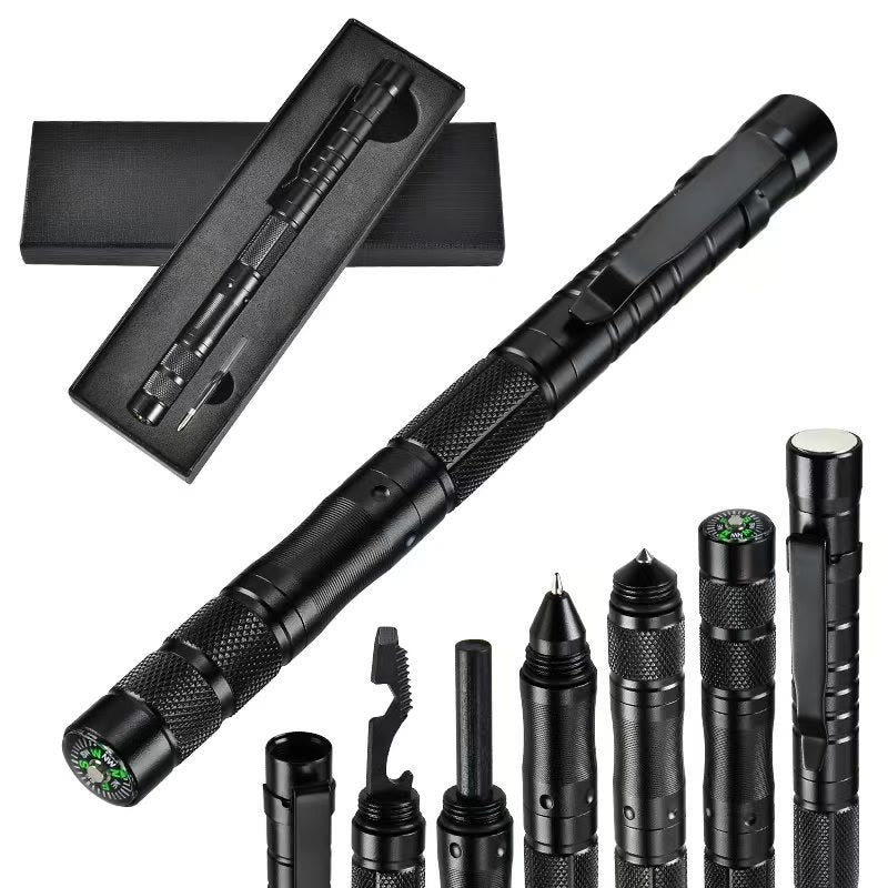 Multifunktionaler Zündstab Kompass Survival EDC Tactical Pen - Schwarz - image 0