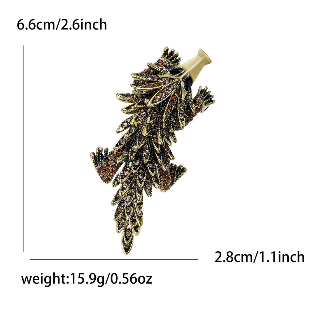 Bewegliche Brosche mit eingelegtem Strass und Krokodil-Motiv - image 11