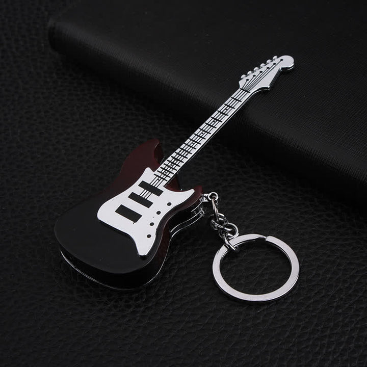 Aufblasbarer Butanfeuerzeug-Schlüsselanhänger in Gitarrenform - Schwarz - image 4