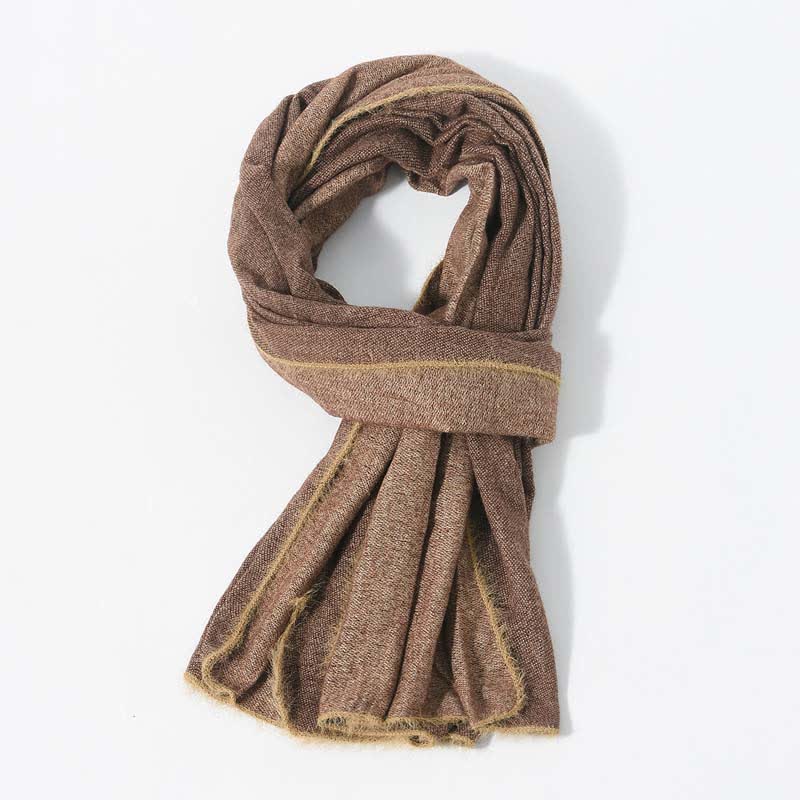 Retro & Chic – Einfarbiger Schal mit Pelzbesatz - image 12