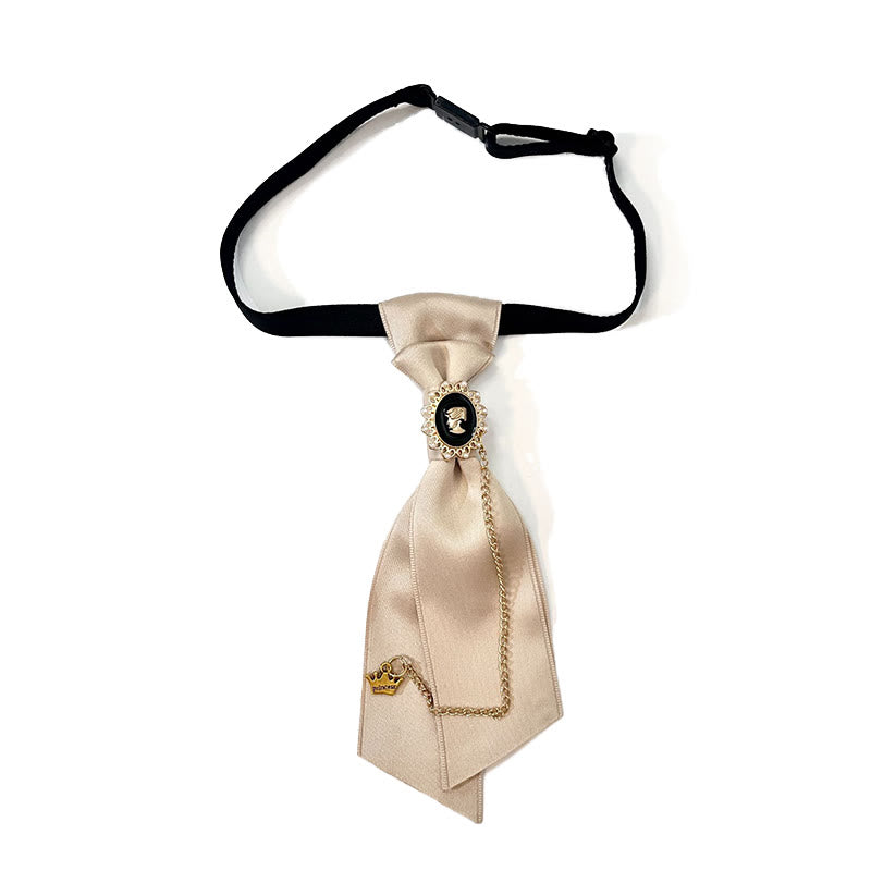 Vorgebundene Damenkrawatte „Pure Khaki Queen“ - Khaki - image 0