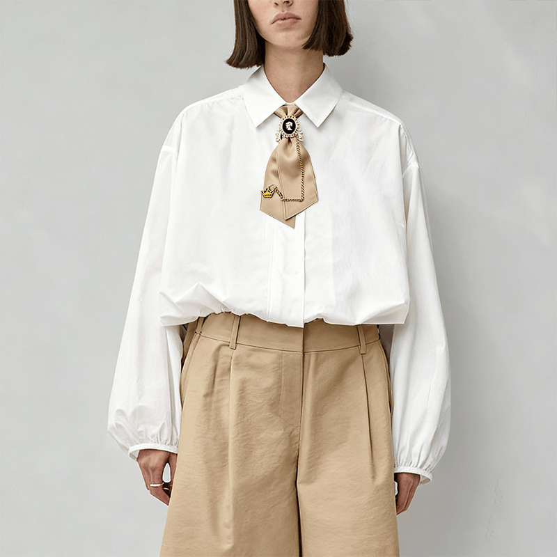 Vorgebundene Damenkrawatte „Pure Khaki Queen“ - image 1