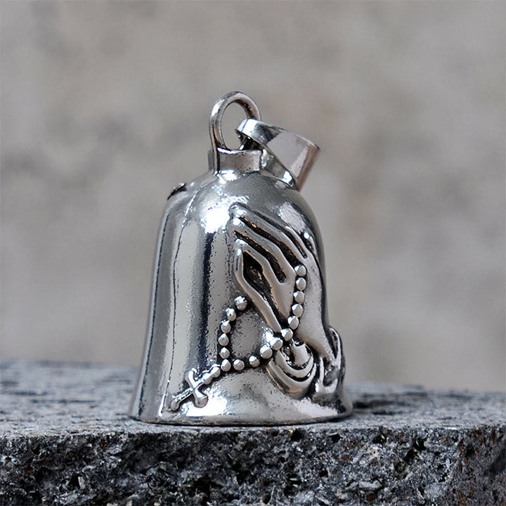 Vintage Betende Hände Kreuz Glocke Schlüsselanhänger Accessoire - image 2