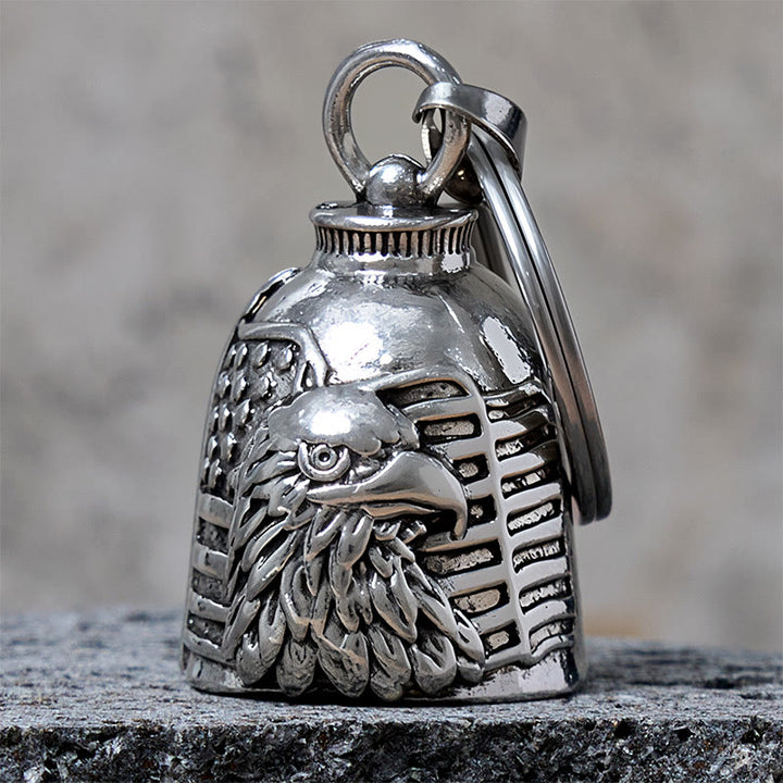 Vintage Adler amerikanische Flagge Glocke Schlüsselanhänger - Schlüsselanhänger - image 0