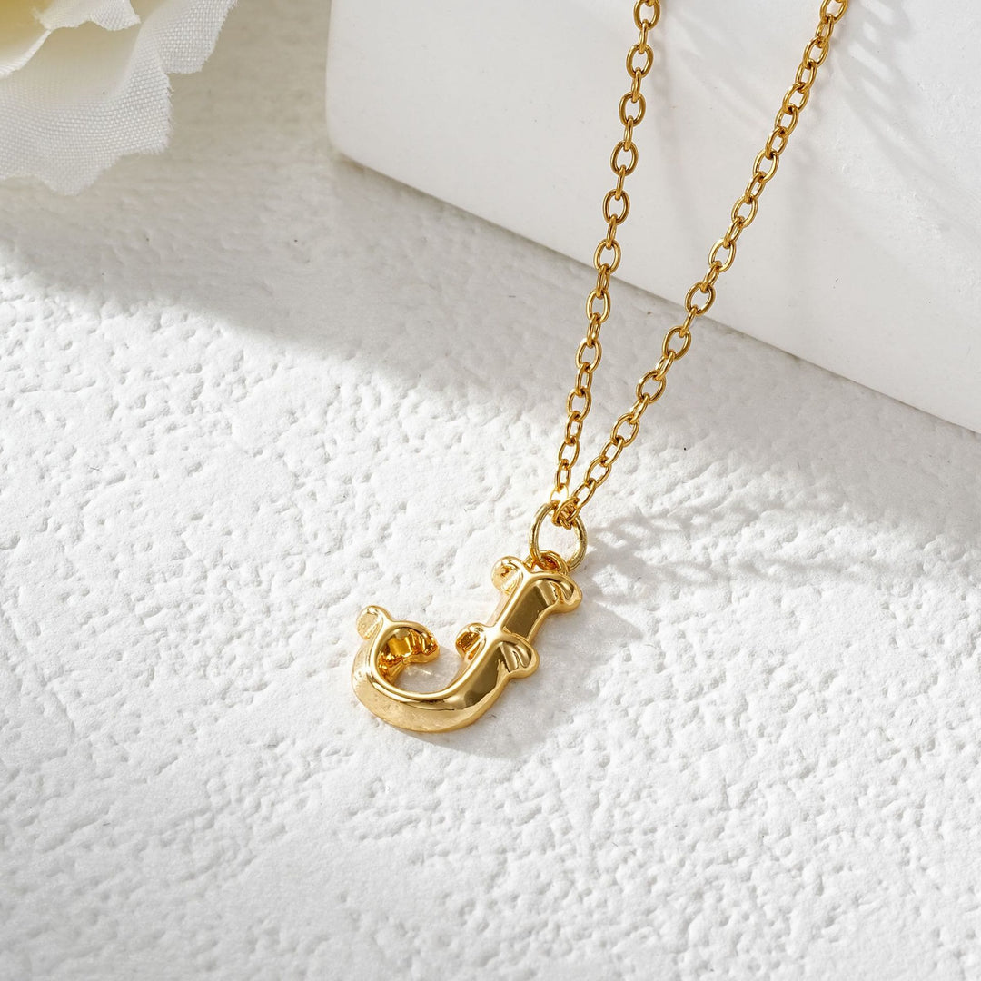 Elegante Damenhalskette mit Buchstabenanhänger aus Gold und Silber - Golden - J - image 11