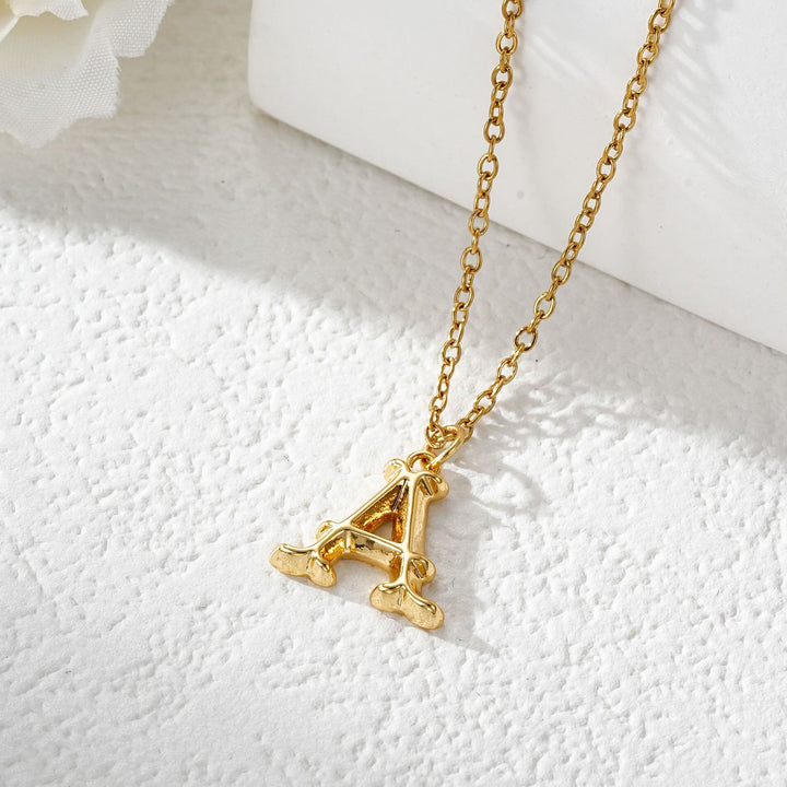 Elegante Damenhalskette mit Buchstabenanhänger aus Gold und Silber - Golden - A - image 2