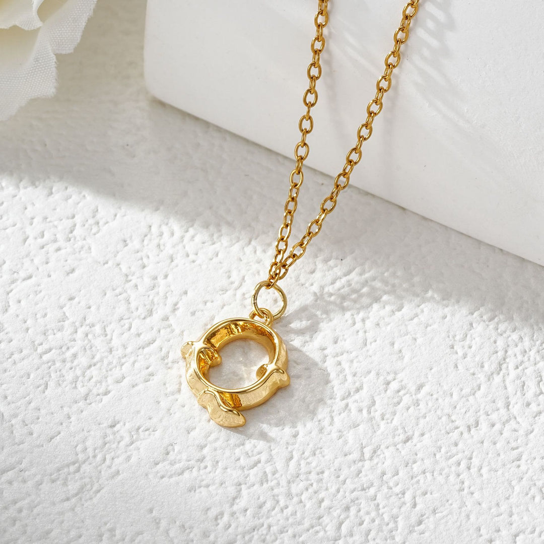 Elegante Damenhalskette mit Buchstabenanhänger aus Gold und Silber - Golden - Q - image 18